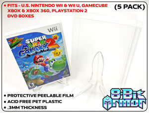 5 Box Protectors for DVD, Wii, Xbox & 360, PS2 Gamecube G1 Steelbook Clear Case